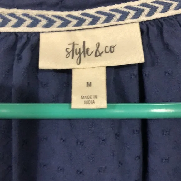 Style & Co Boho Style Shirt Size Medium - Picture 3 of 4